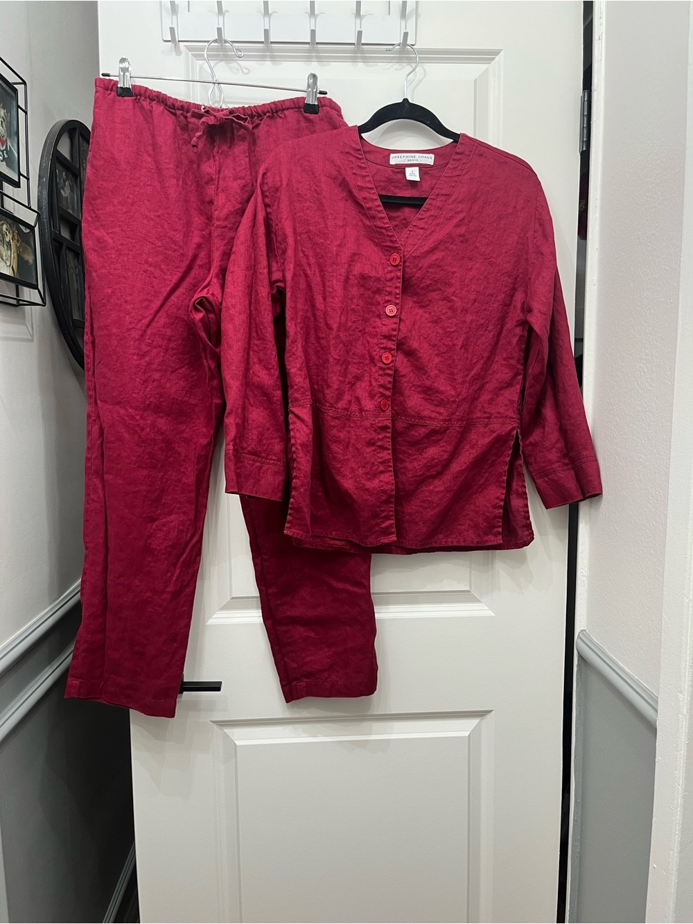 Josephine Chaus 100% Linen 2-piece Set Small Petite